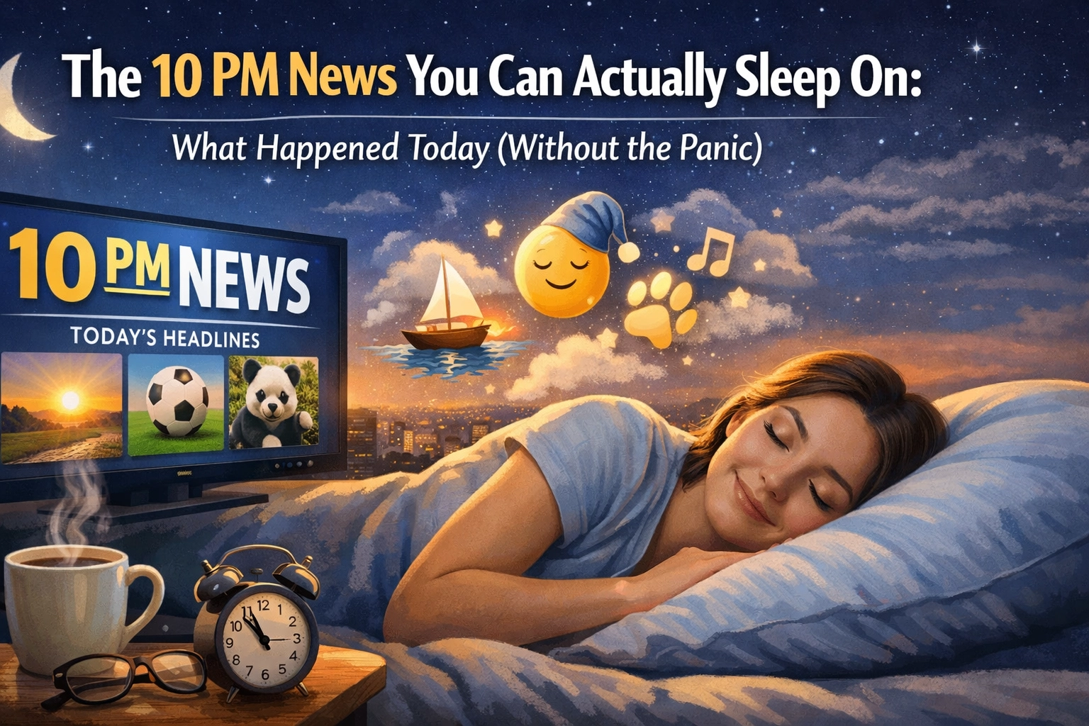 [HERO] The 10 PM News You Can Actually Sleep On: What Happened Today (Without the Panic)