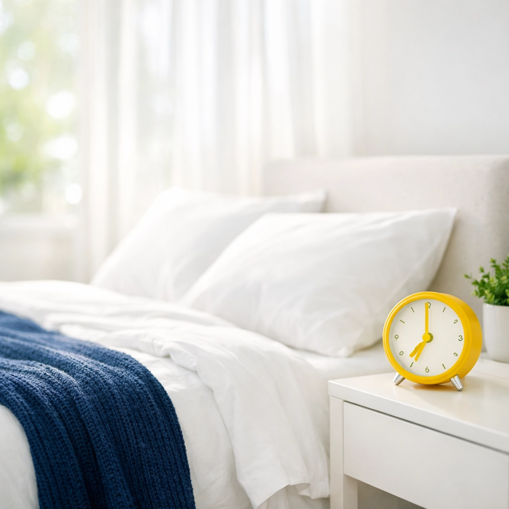 Fresh sun-drenched bedroom with sanitized surfaces following deep cleaning Shrewsbury MA services.