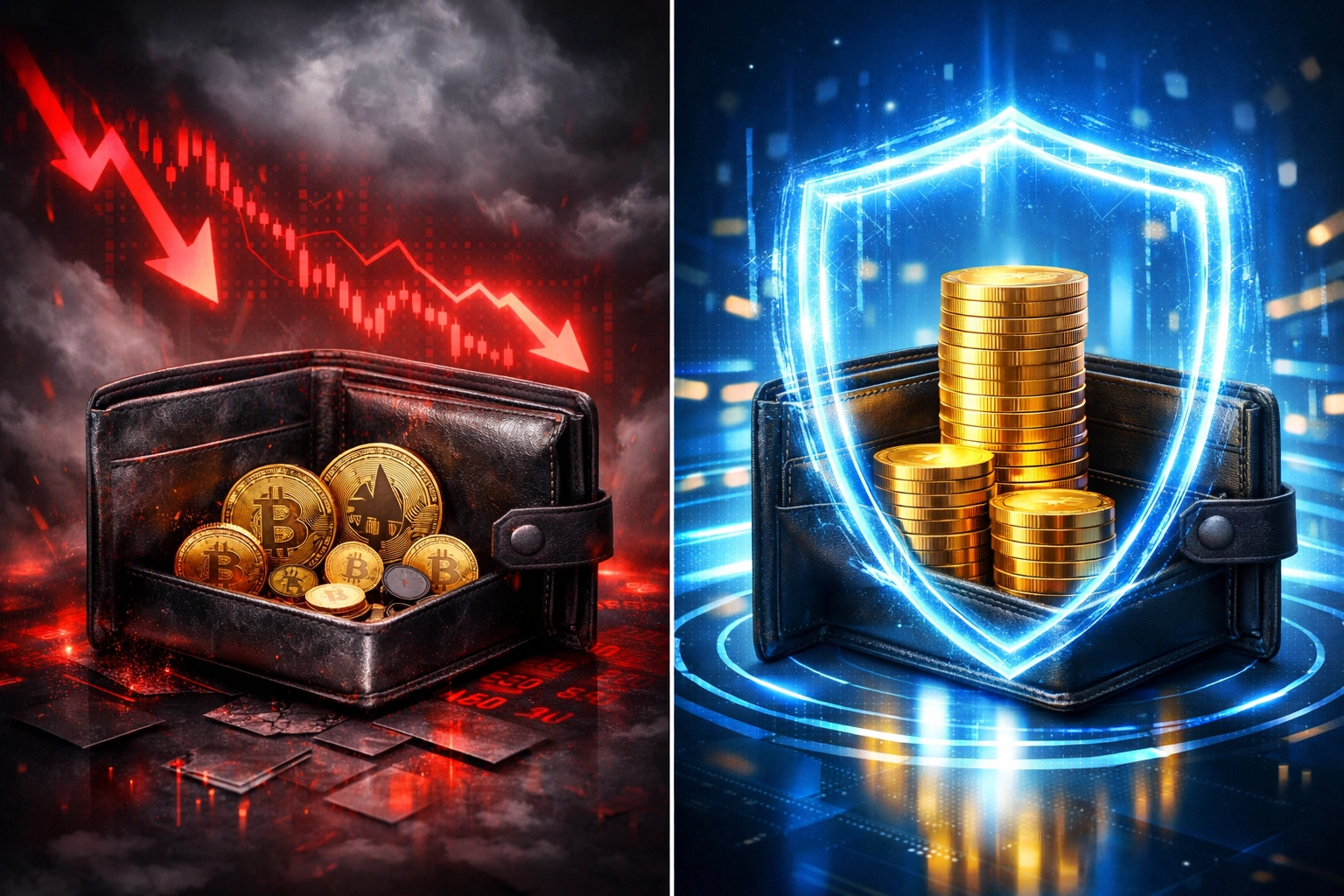 Crypto wallet volatility vs Larecoin receivables token protection from price swings