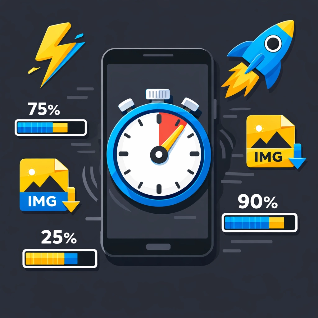 Mobile website speed optimization with fast loading symbols for Chattanooga businesses