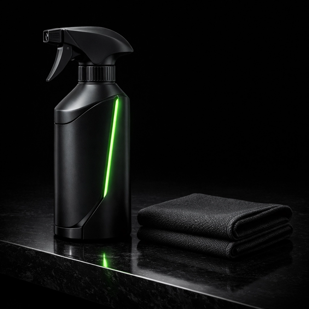 Sleek professional cleaning equipment representing precision and high-quality maid service standards.