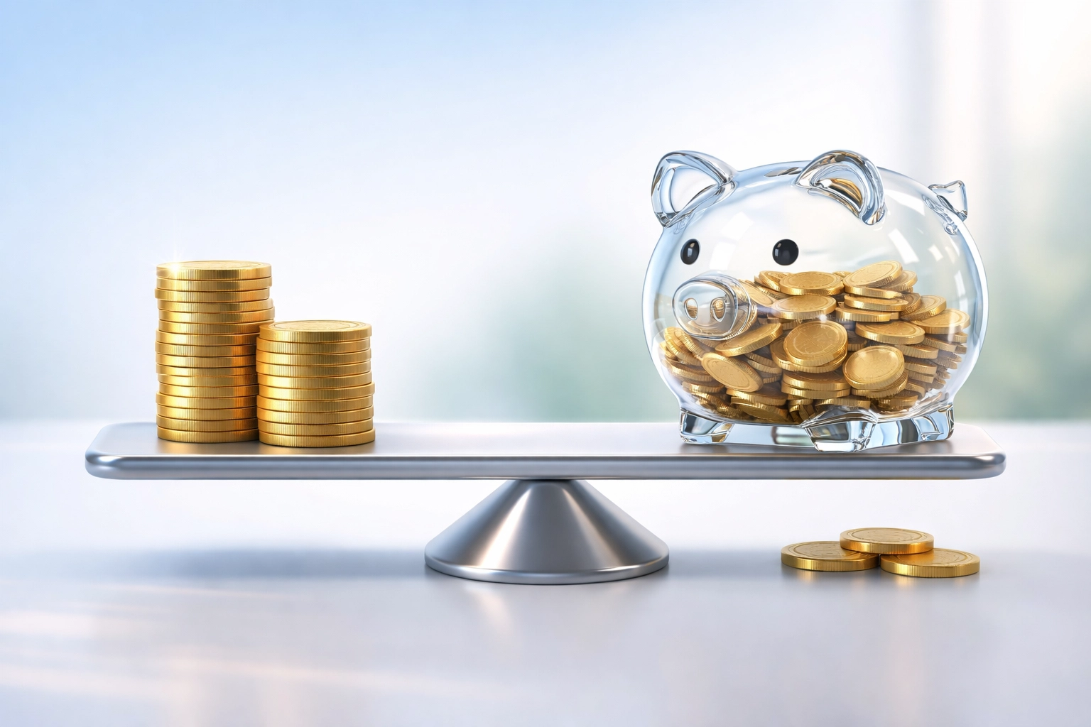 Balanced scale symbolising predictable costs with fixed-fee accounting