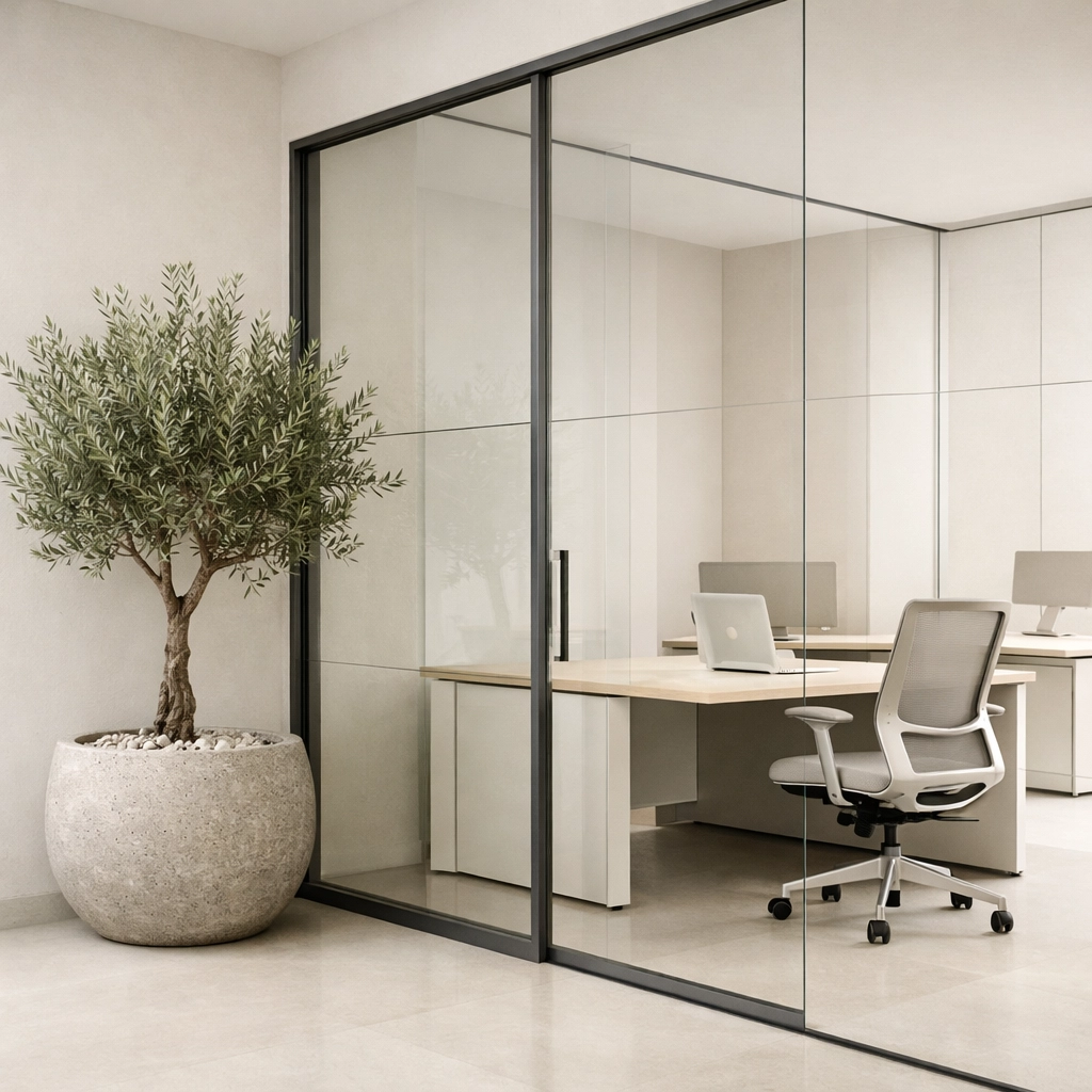 Flexible modular office space showing long-term stability after a commercial lease negotiation.