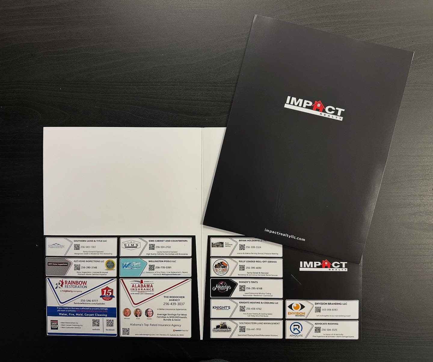 Custom Real Estate Presentation Folder for Impact Realty