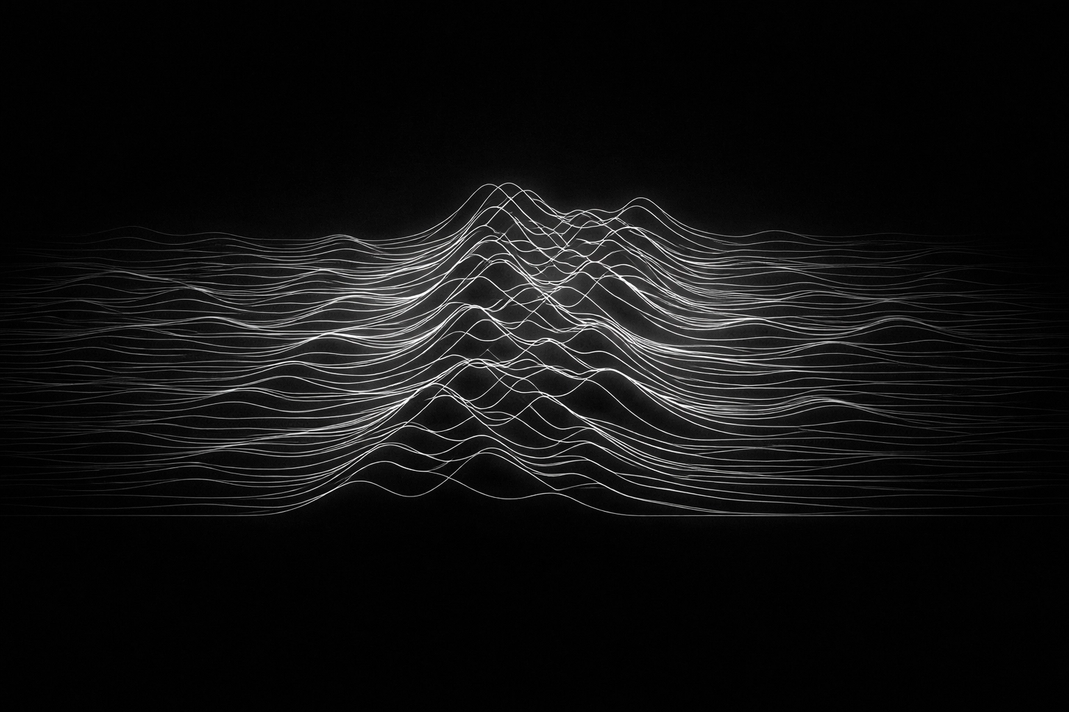 Artistic image of Joy Division's Unknown Pleasures pulsar waves, representing legendary album cover merch