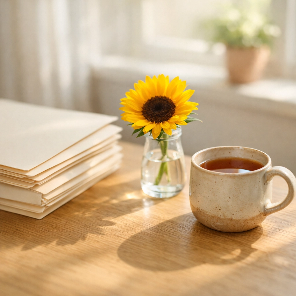 Organized medical folders on a bright desk representing the record review for Kansas surrogate candidates.