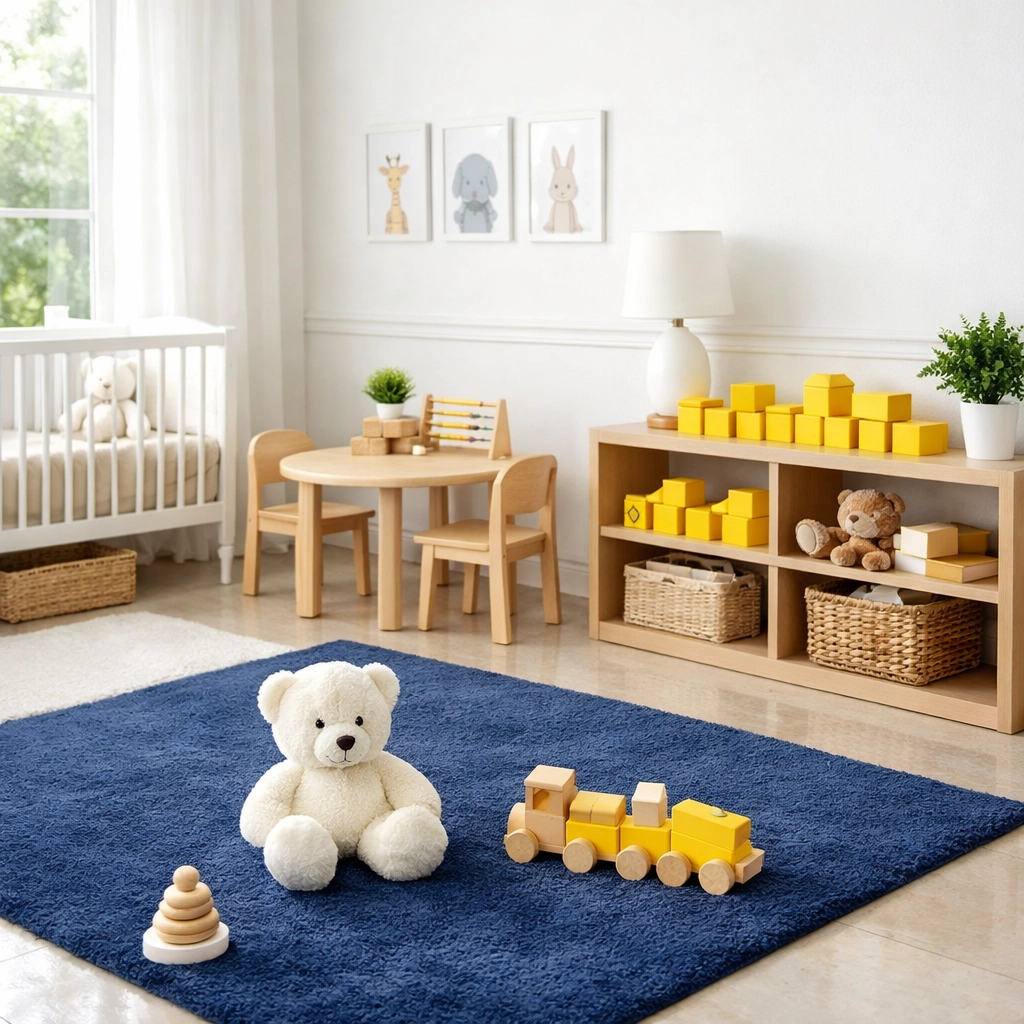 Eco-friendly house cleaning Westborough MA in an impeccably clean, safe children’s playroom.