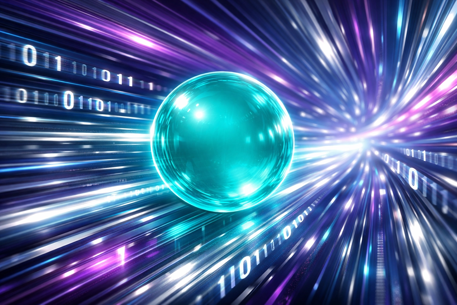 A stable asset moving through a data tunnel illustrating LUSD stablecoin benefits and Web3 global payments.