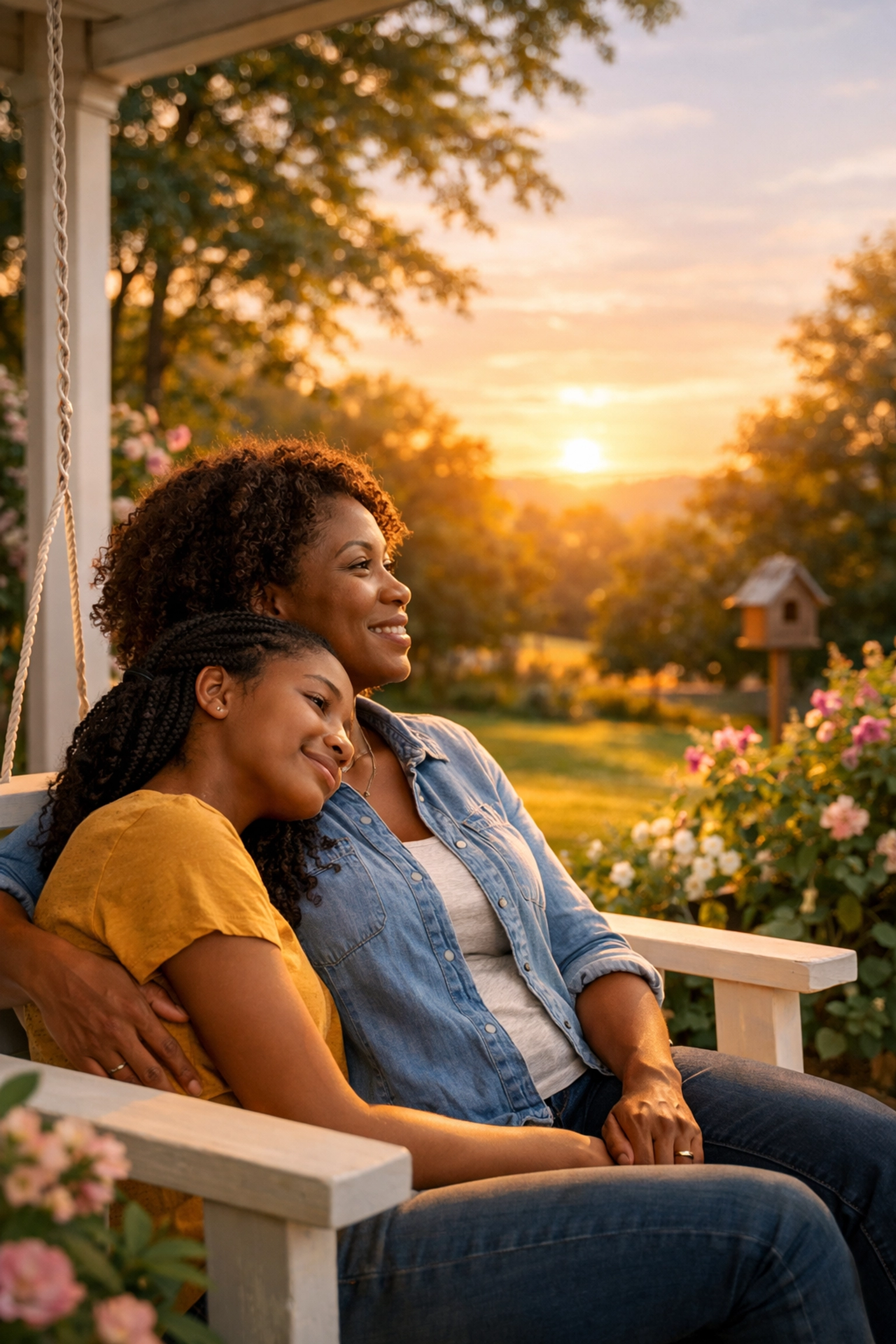 Mother and daughter reconnecting without phones, illustrating restoration through Christian counseling services.
