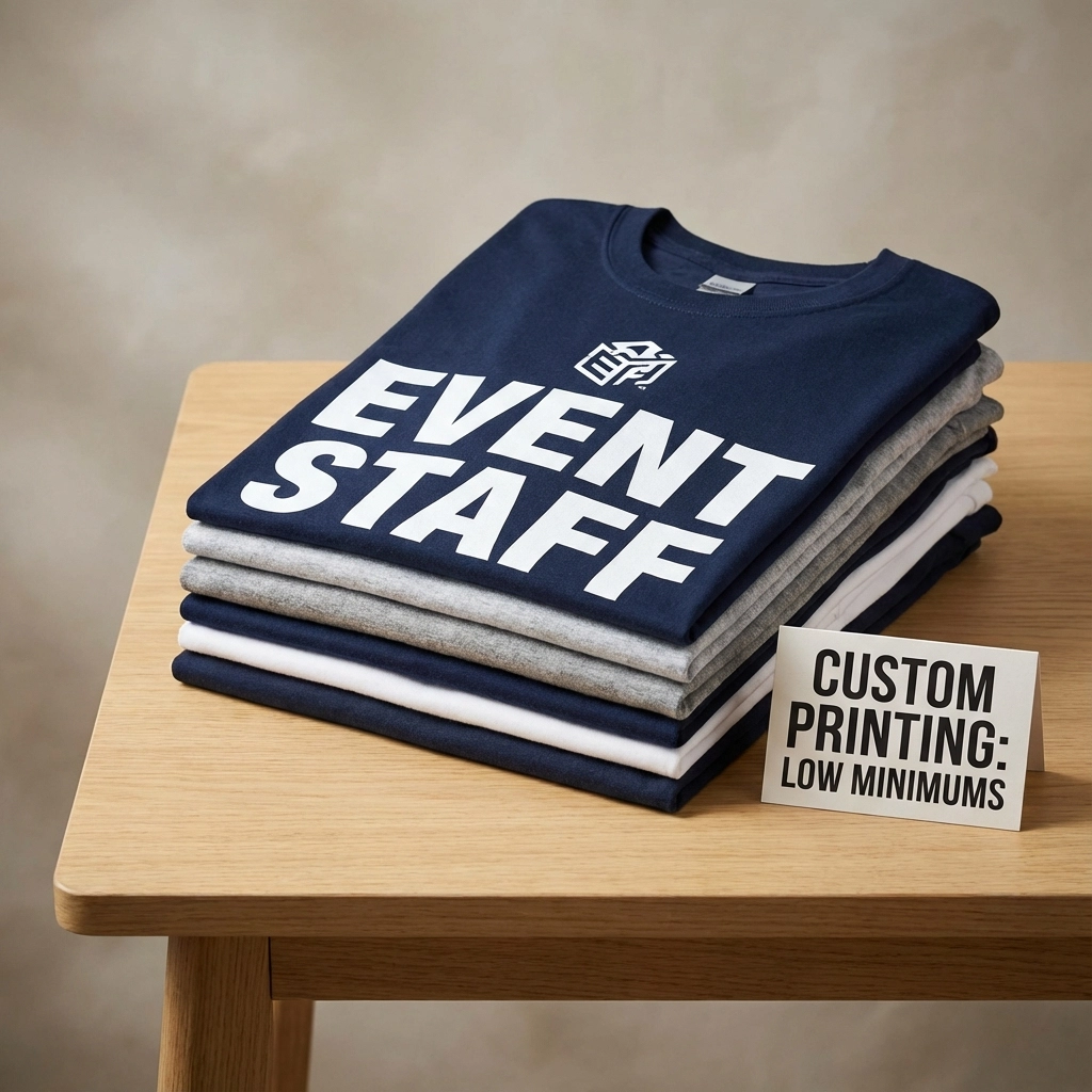 How to Get Custom T-Shirt Printing with Low Minimums (Perfect for Events &amp; Small Orders)