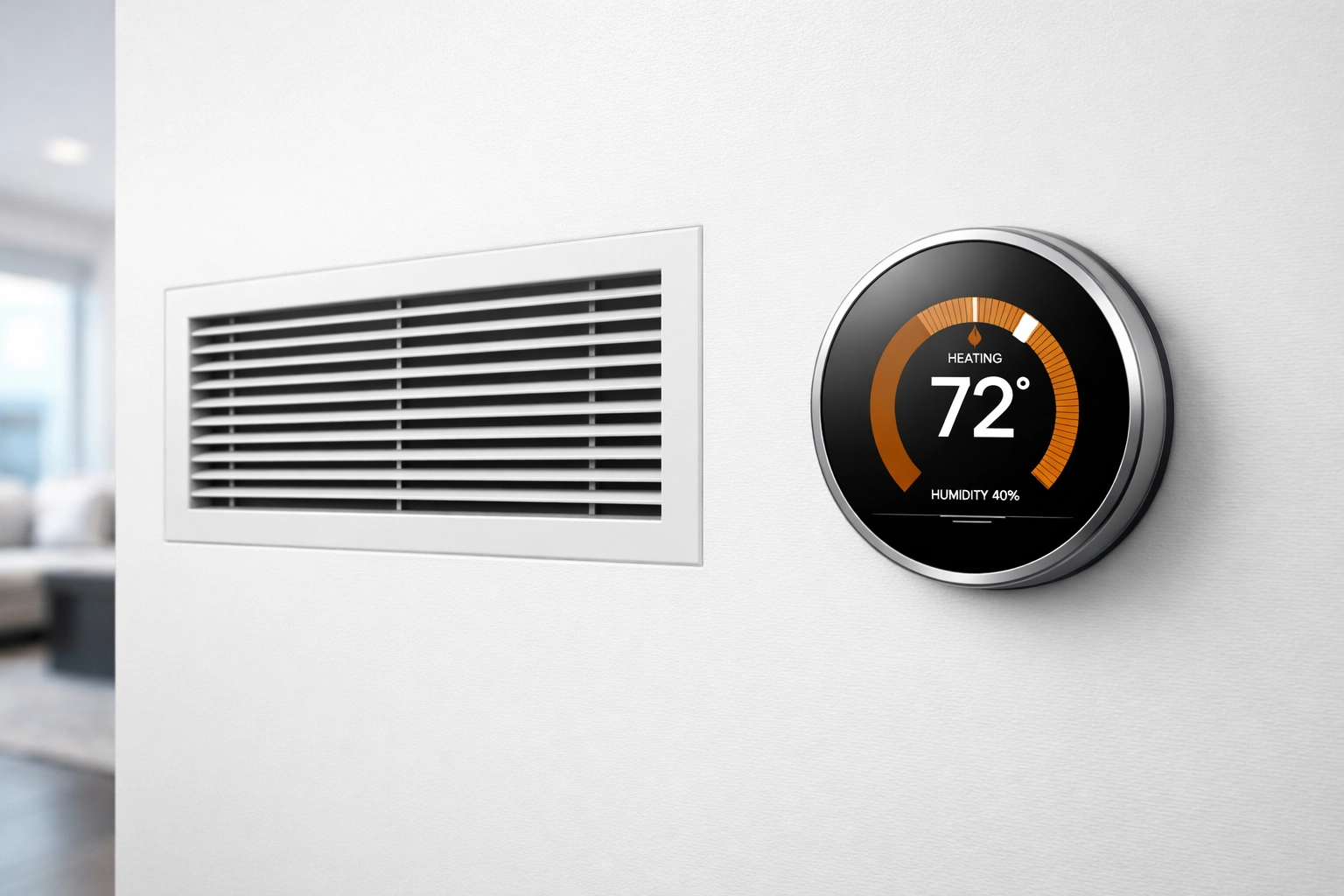 Smart thermostat and HVAC system maintenance in a professionally managed Vancouver property.