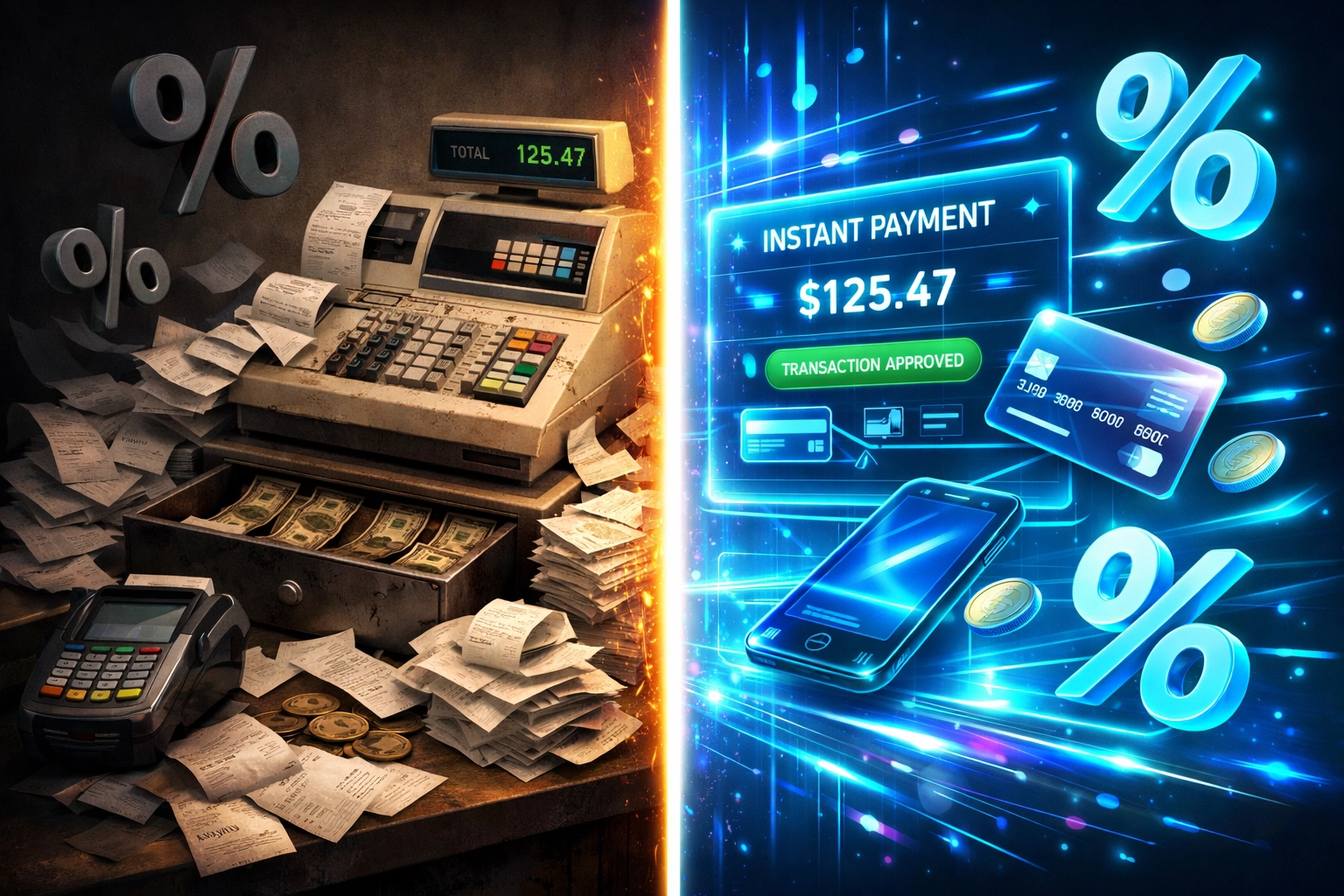 Traditional payment systems vs modern crypto payment processing comparison