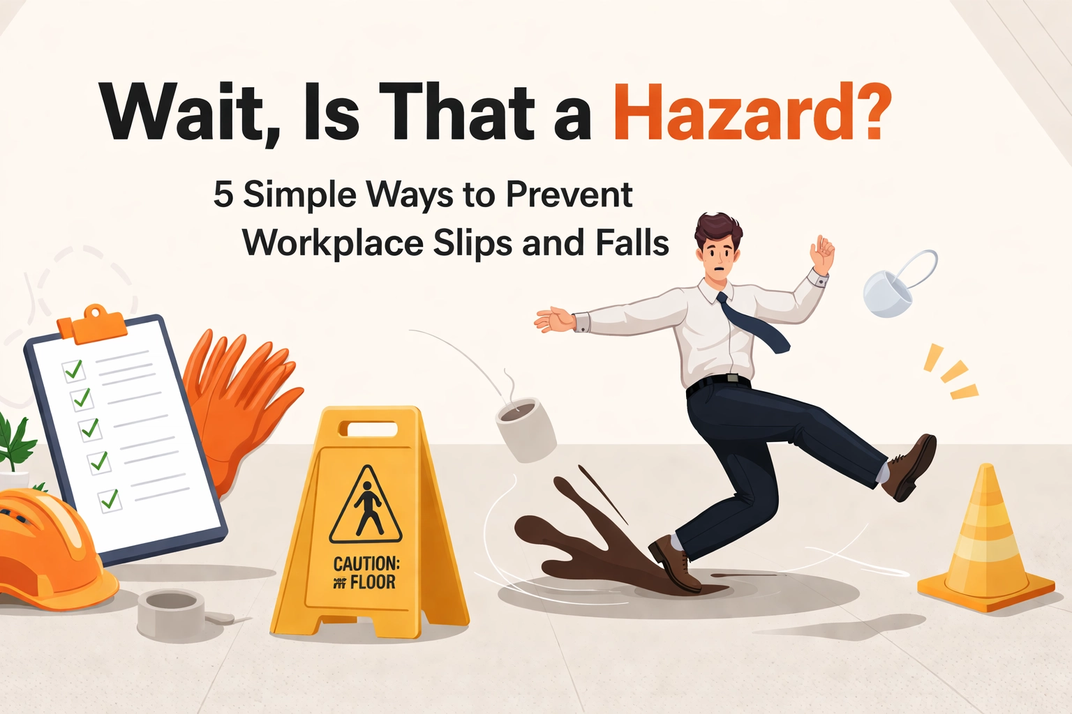 [HERO] Wait, Is That a Hazard? 5 Simple Ways to Prevent Workplace Slips and Falls