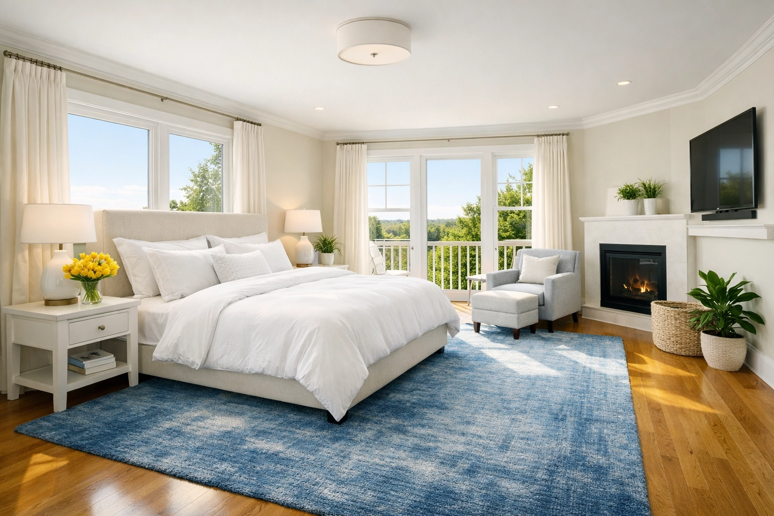 Serene bedroom following a deep cleaning Lowell session and expert move-in/move-out cleaning Lowell.