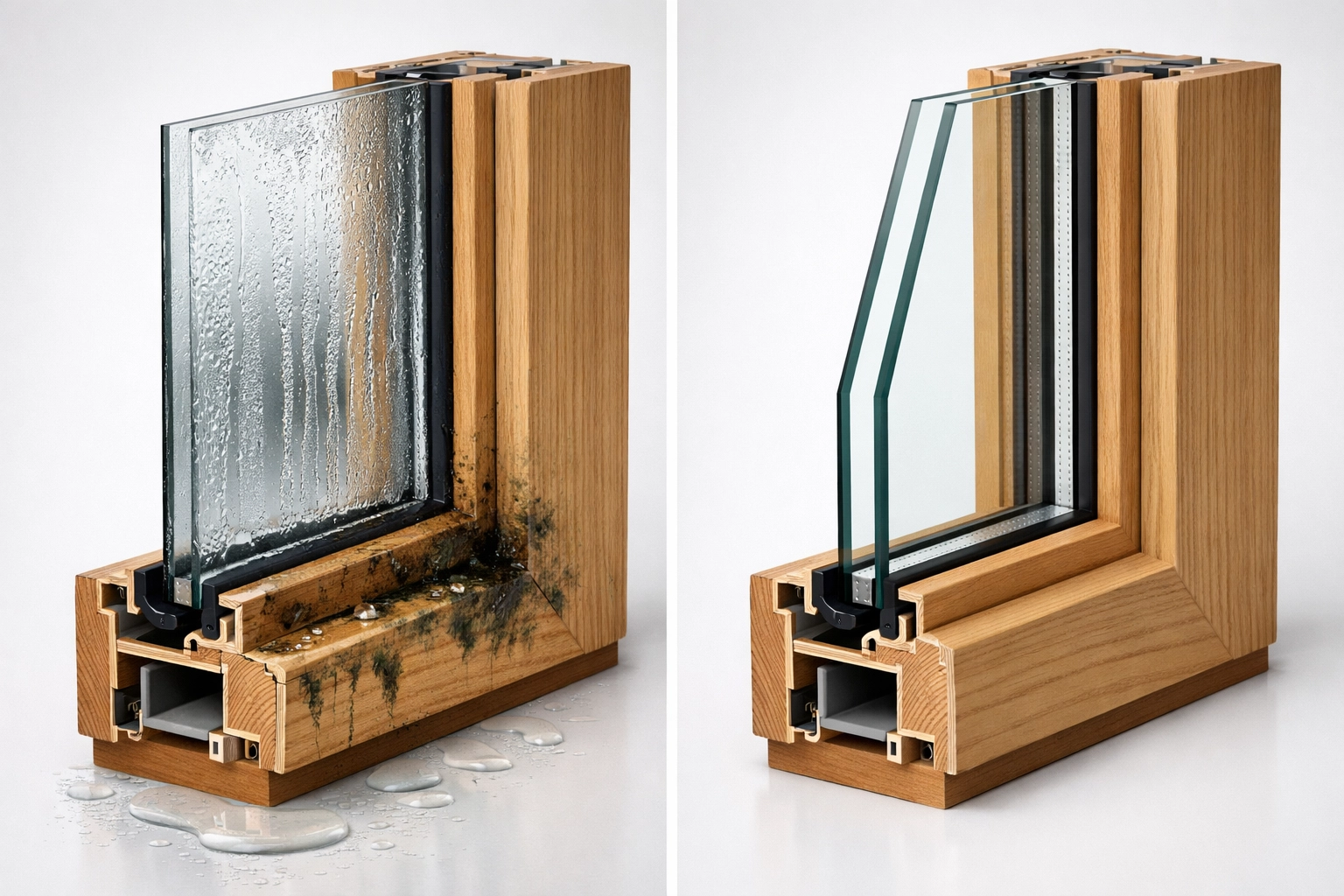 Comparison of single-glazed vs double-glazed window performance for condensation control