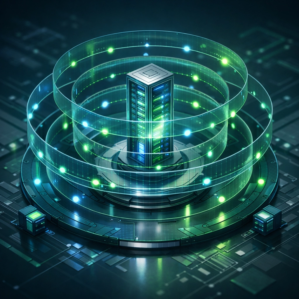 Multi-layered security framework illustrating identity protection and conditional access policies for SMBs.