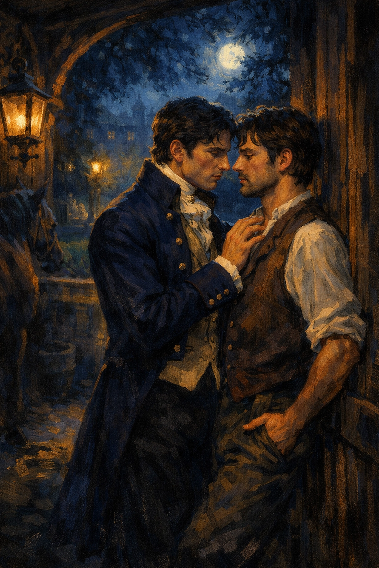 Regency-era aristocrat and working-class man in forbidden romance - historical MM love story