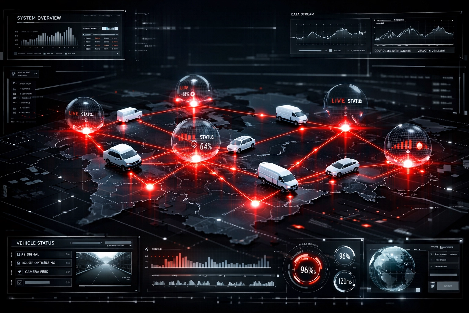 Digital interface for vehicle recall management software tracking inventory and safety alerts.