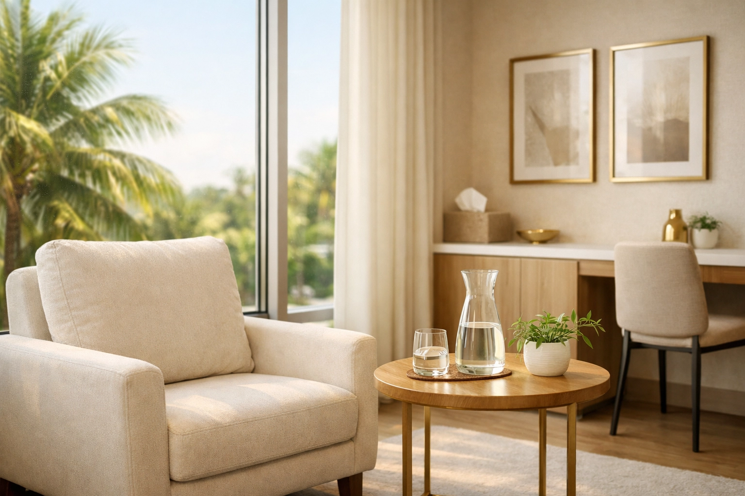 Serene patient consultation suite at VidaVital Medical's Boca Raton hair restoration clinic.