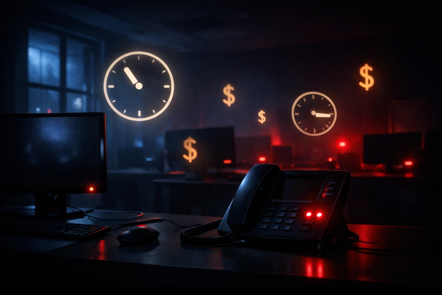 Office phone system experiencing downtime and service outage with lost productivity