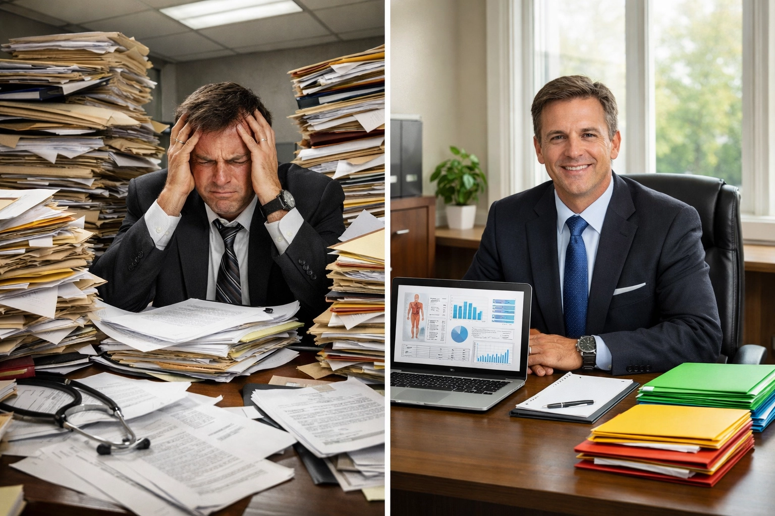 Organized medical records versus chaotic files comparing prepared and unprepared case management