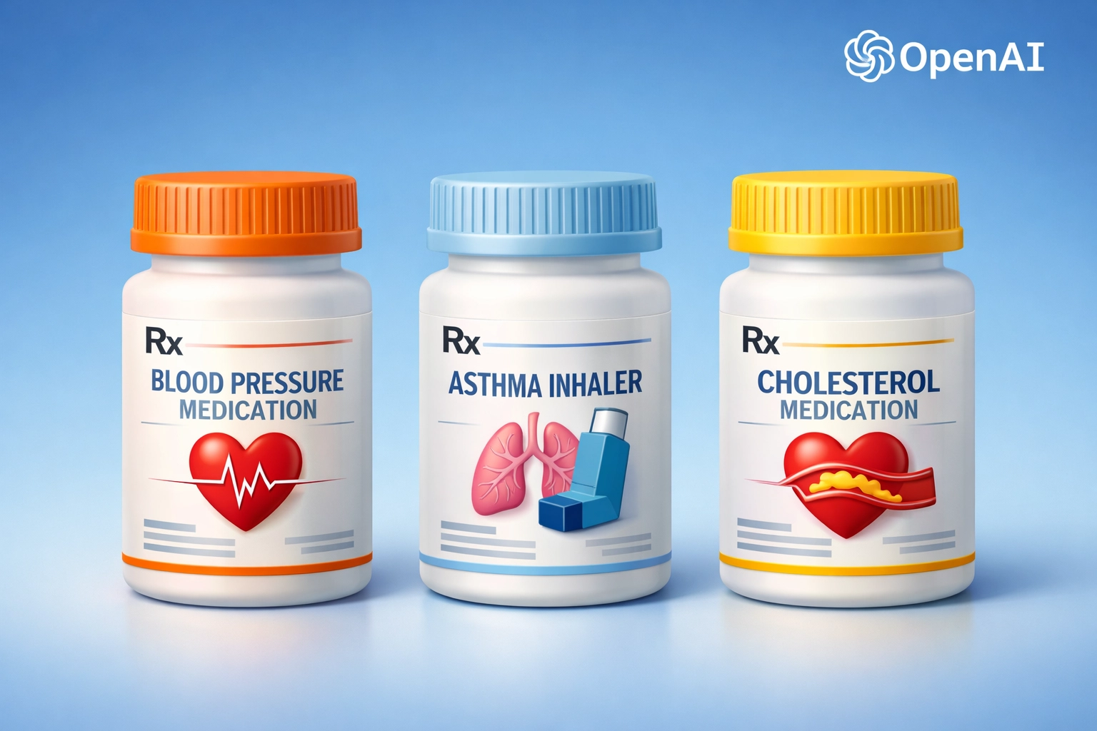 Blood pressure, asthma, and cholesterol medications for chronic condition management