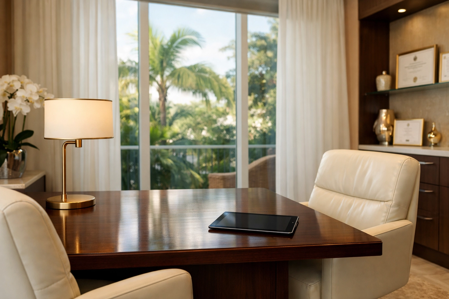 Private, modern Boca Raton clinical suite for discreet men's wellness and ED treatment consultations.