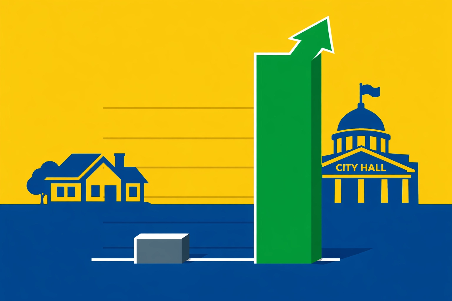 Rising bar chart illustrating the SALT cap increase to $40,000 for 2026 tax planning.