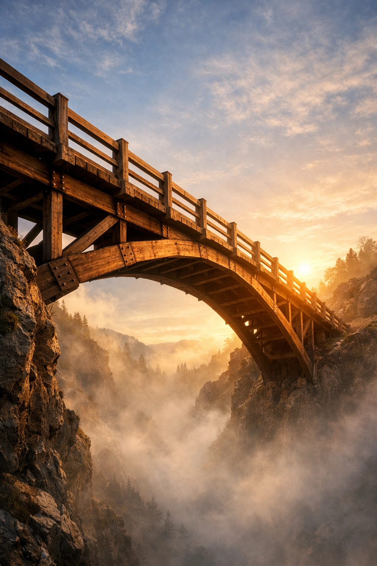Bridge spanning gap symbolizing retirement income planning strategy