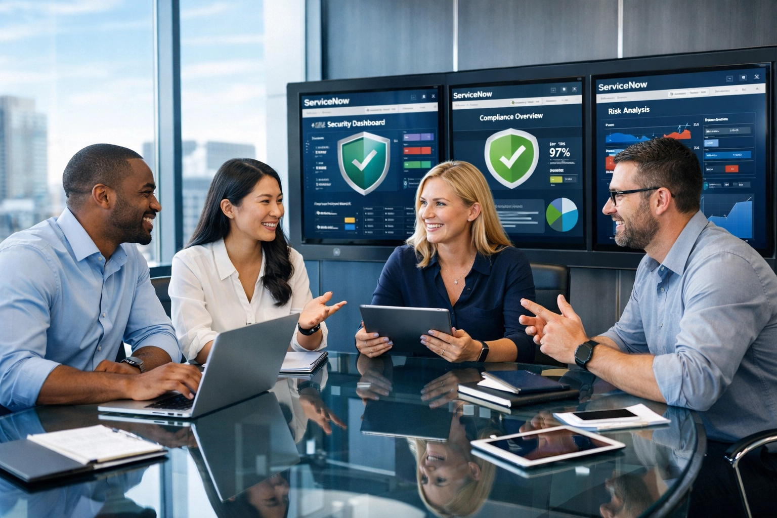 ServiceNow consulting team implementing ITSM solutions for banking and financial services compliance