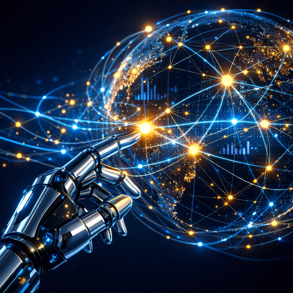 A digital interface showing AI-driven blockchain analytics for optimized Web3 merchant payment routing.