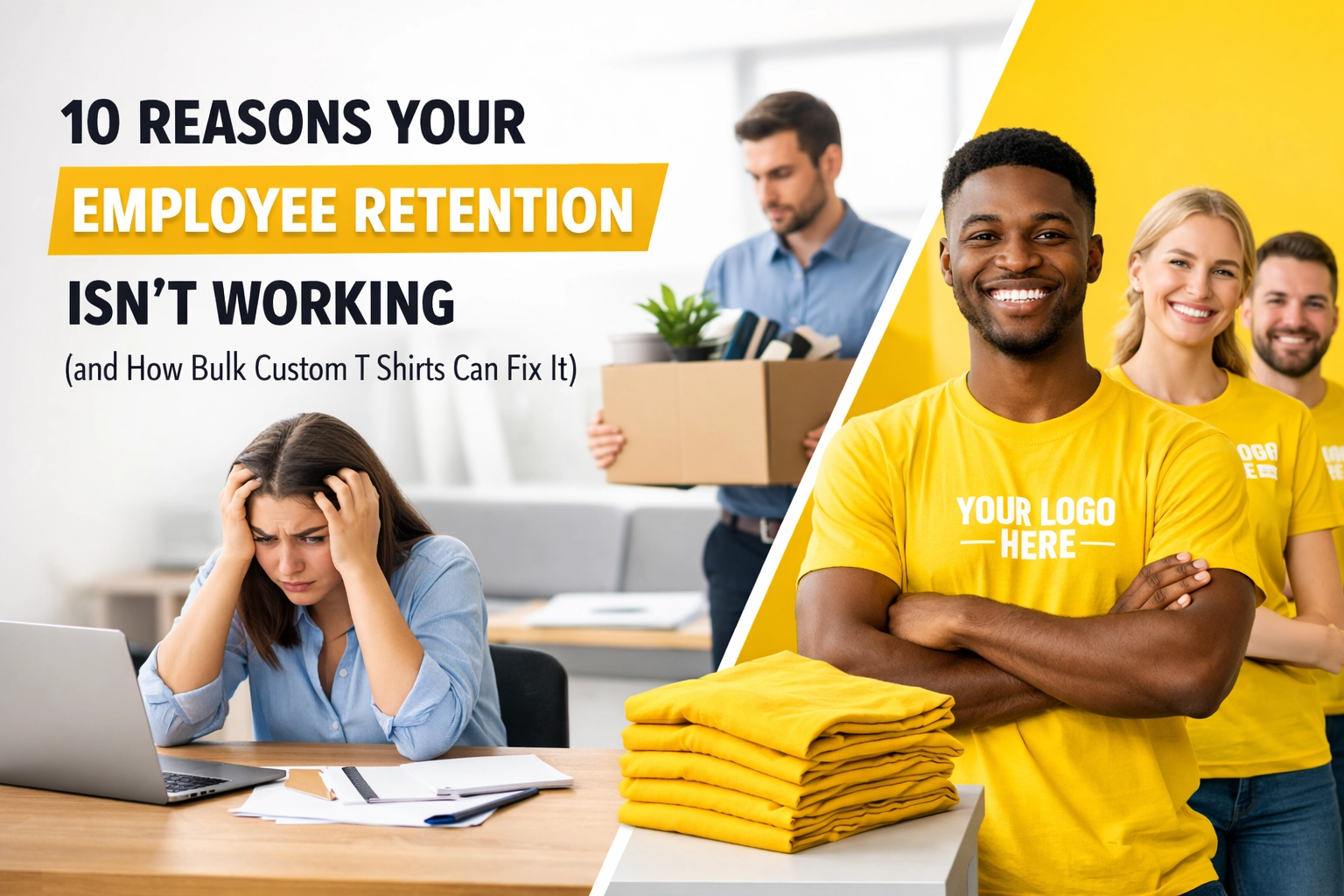 [HERO] 10 Reasons Your Employee Retention Isn’t Working (and How Bulk Custom T Shirts Can Fix It)