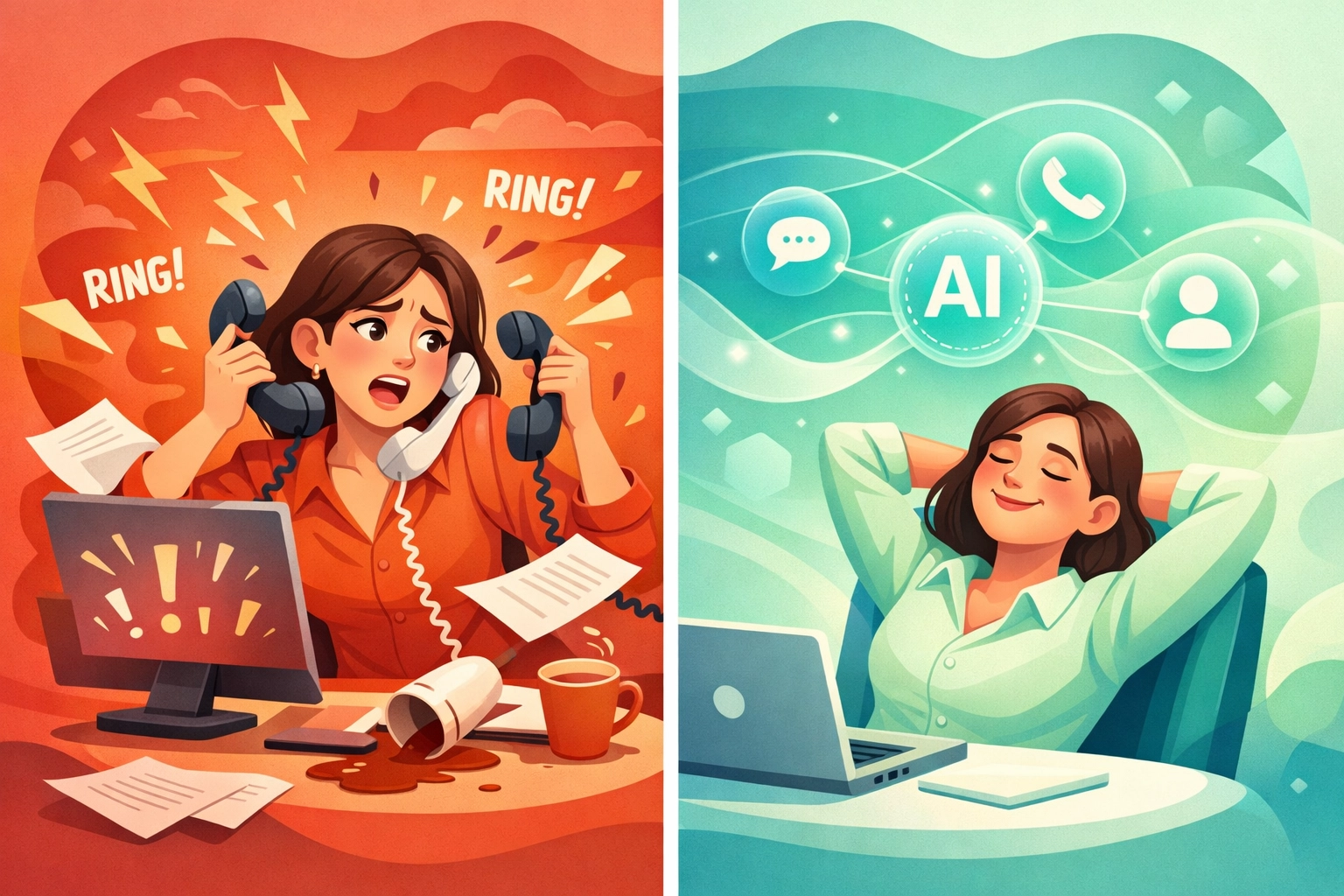 AI receptionist automating law firm phone screening compared to manual intake process