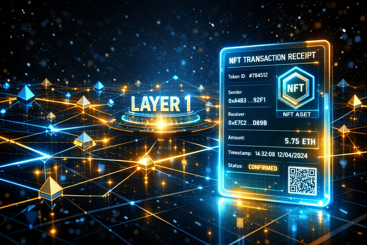 LareBlocks Layer 1 blockchain network with NFT receipt for transparent crypto transactions