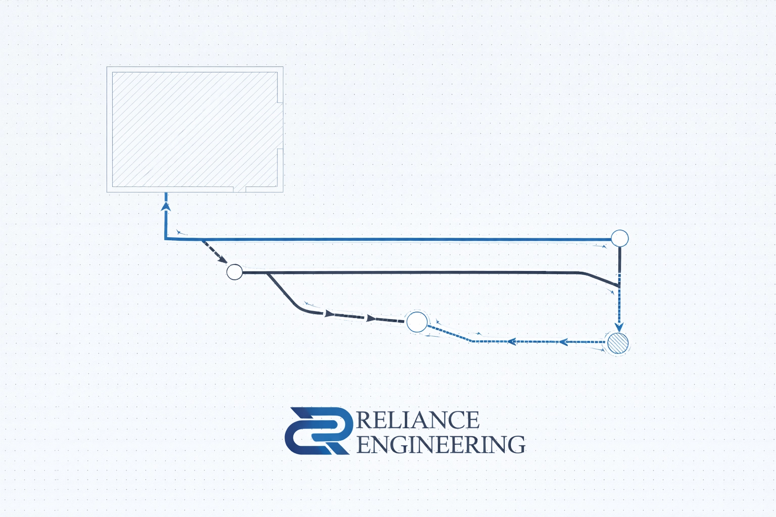 Garden suite site servicing plan featuring utility pipe connections and sanitary sewer design.