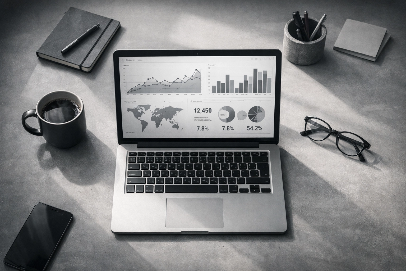 SEO performance analytics dashboard tracking personal injury law firm website metrics