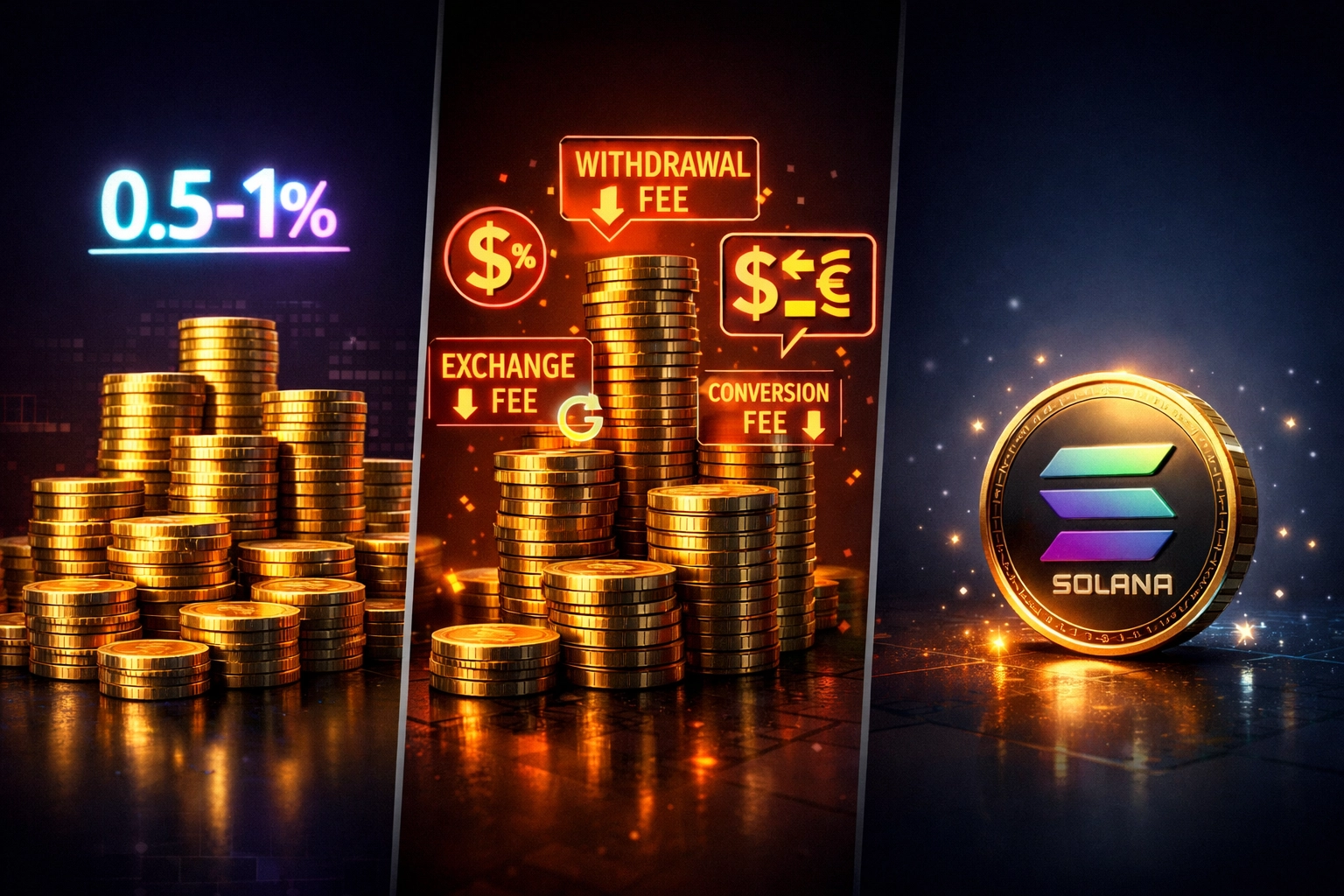 Crypto payment processor fee comparison showing NOWPayments and CoinPayments percentage fees versus Larecoin gas-only model