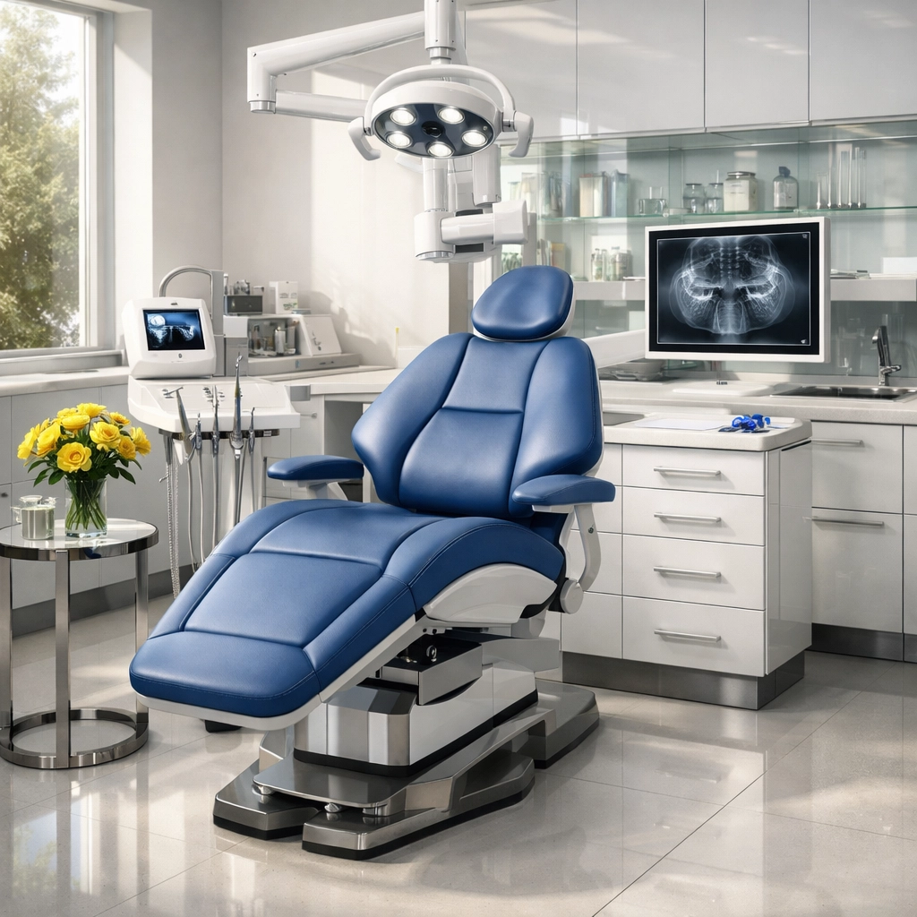 Clean and sanitized dental operatory room with sterile surfaces for patient-first safety and health.