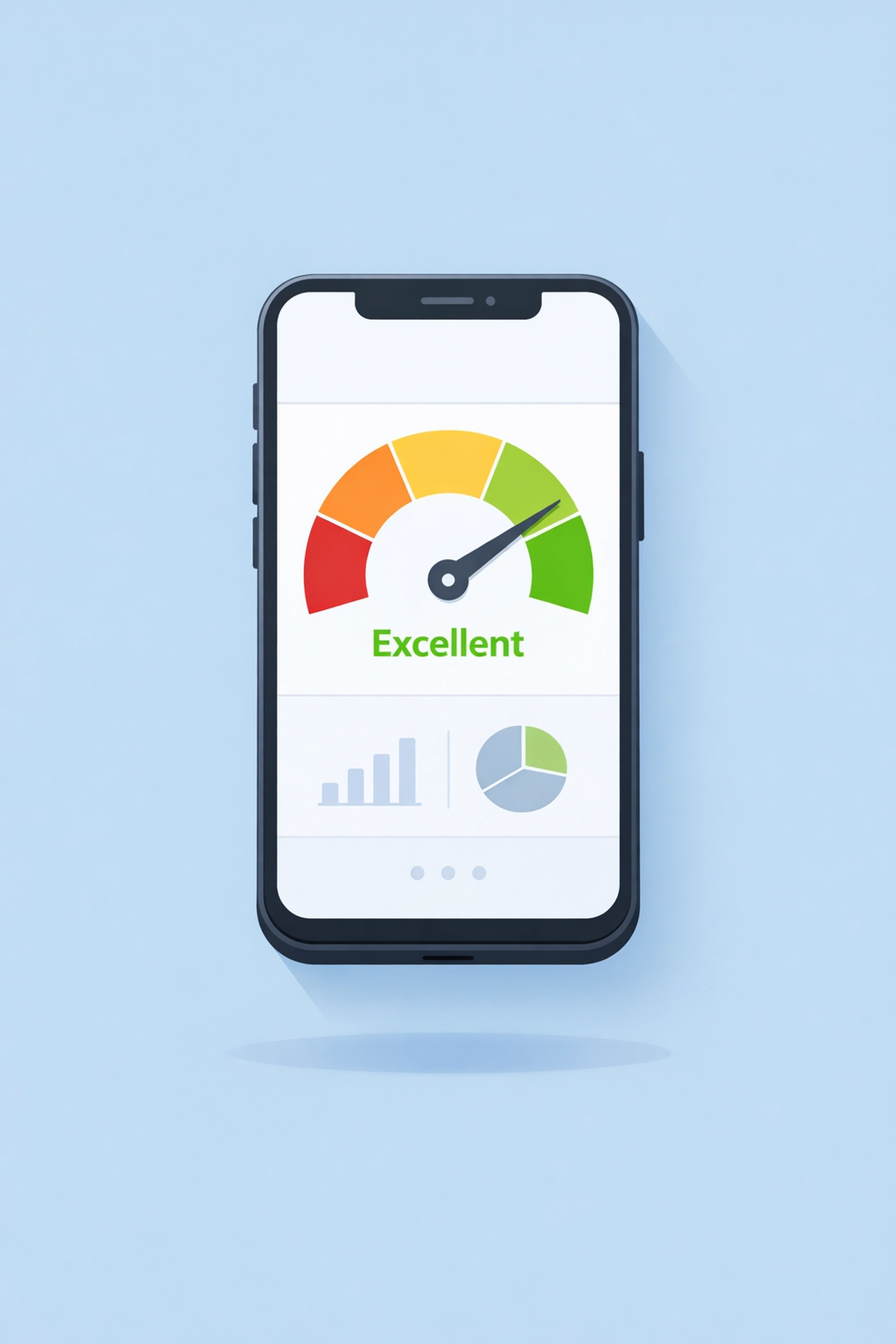 Smartphone mostrando cómo subir mi score de crédito a excelente con monitoreo inteligente.