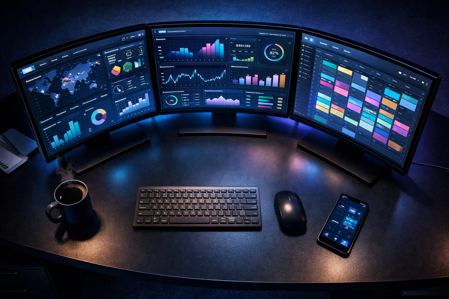 Automated press release scheduling dashboard showing daily rotation system for multiple companies