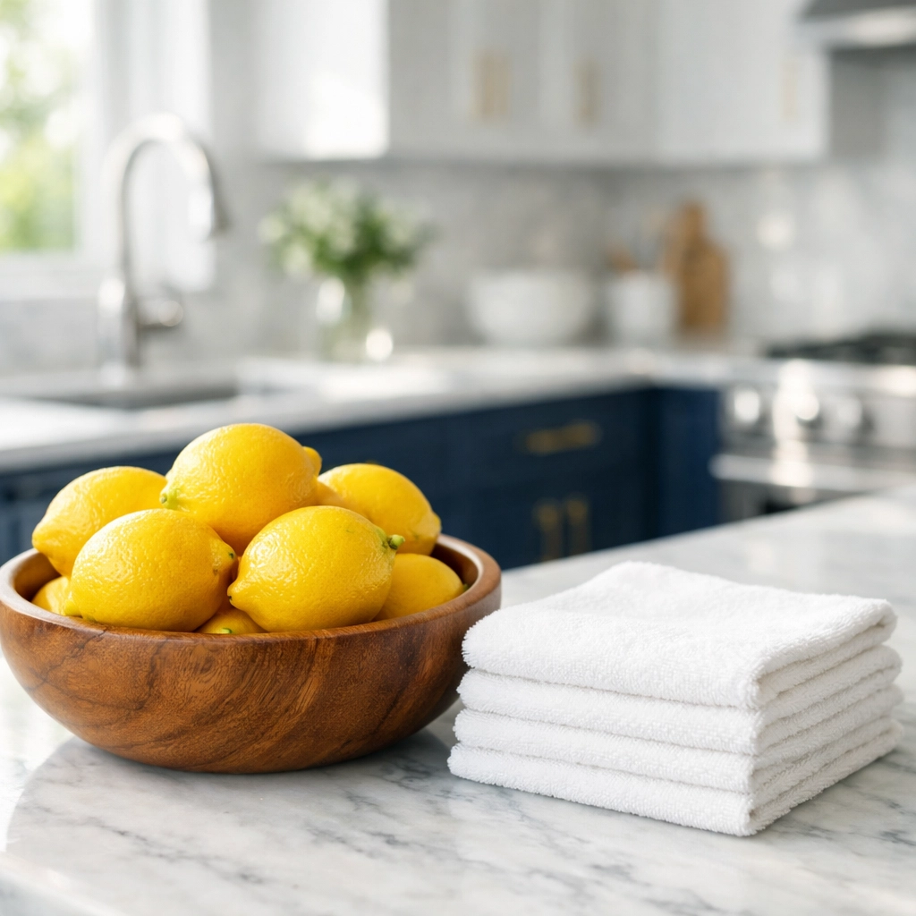 Spotless kitchen with eco-friendly cleaning supplies for safe weekly house cleaning Northborough MA.
