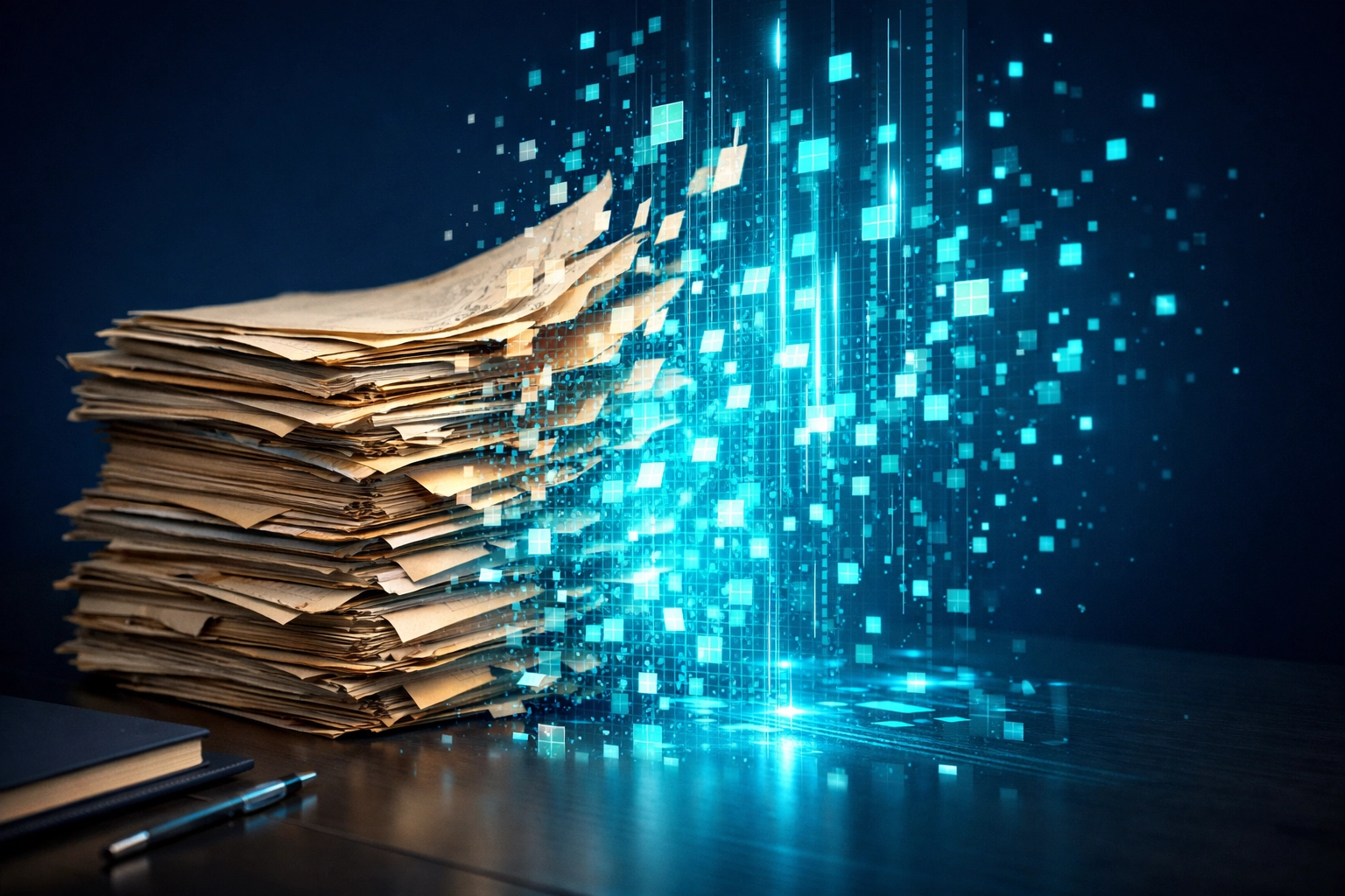 KI in der Rechtsabteilung verwandelt physische Verträge in digitale Daten zur Analyse.