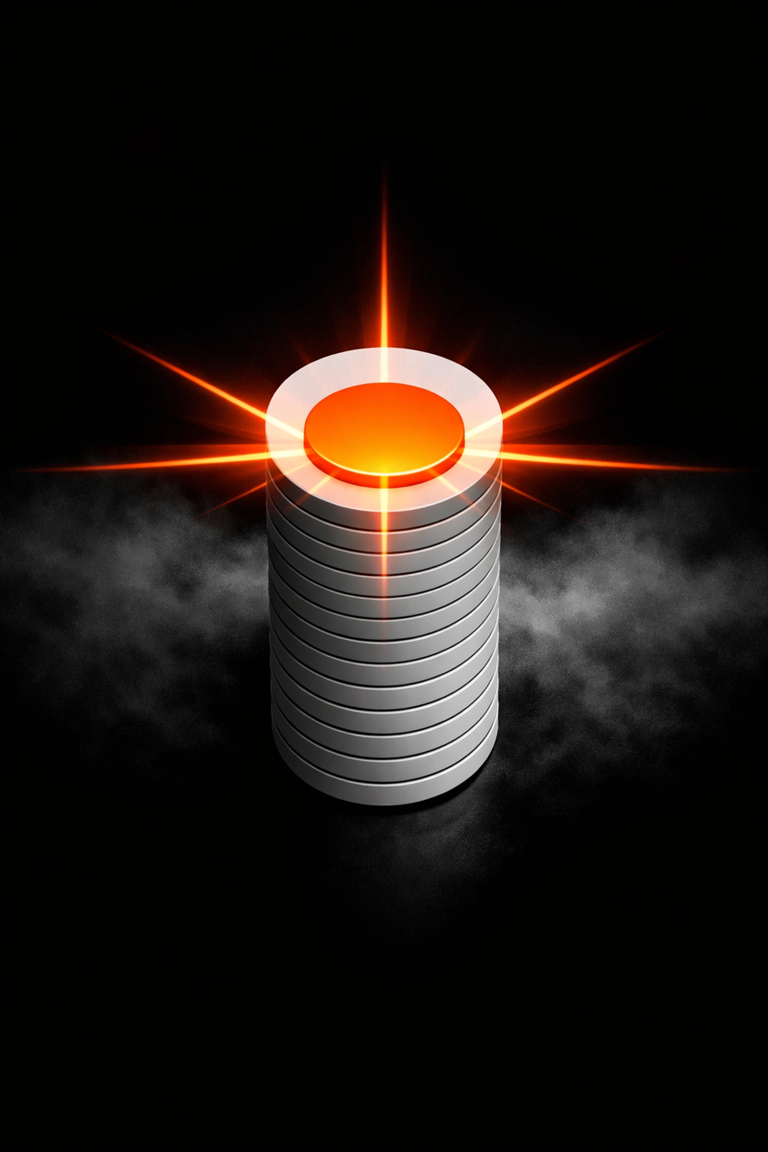 A glowing franking credit within a dividend stack representing tax-efficient Australian investing.