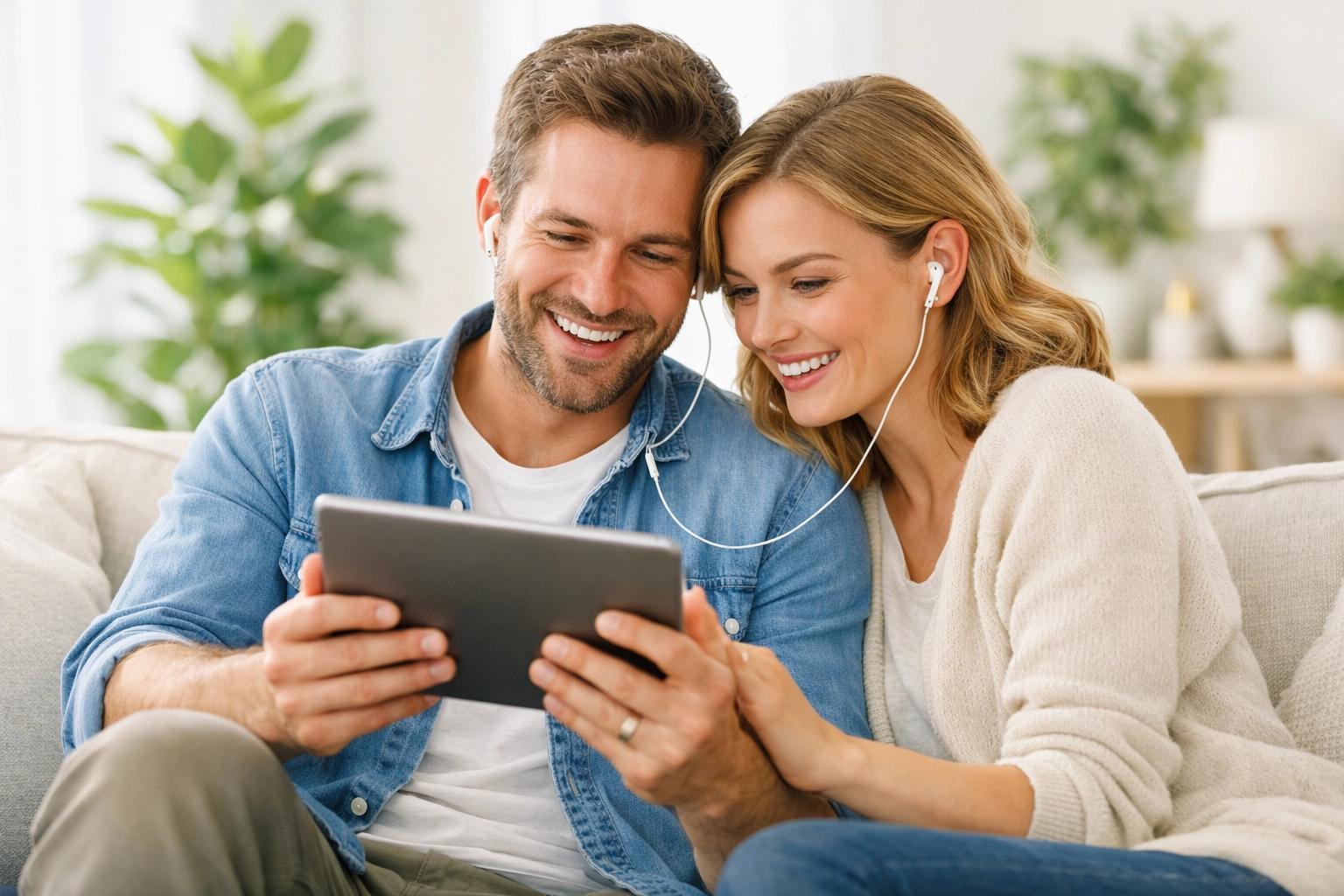 Christian couple listening to a Bible study podcast. Boundless Online Church, FA Memphis, First Assembly Memphis.