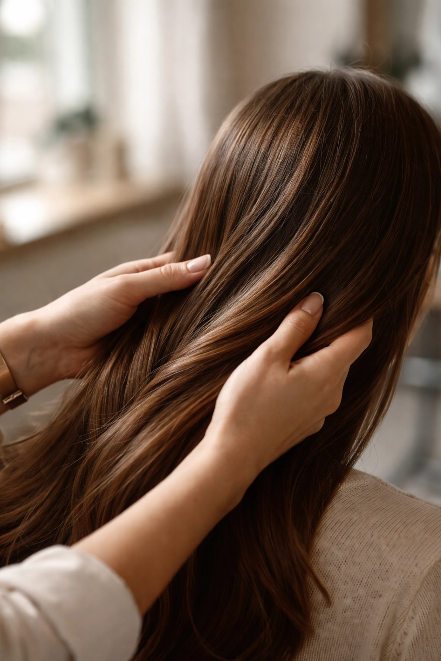 Επαγγελματική συμβουλευτική μαλλιών σε κομμωτήριο στην Παιανία - εξέταση υφής μαλλιών