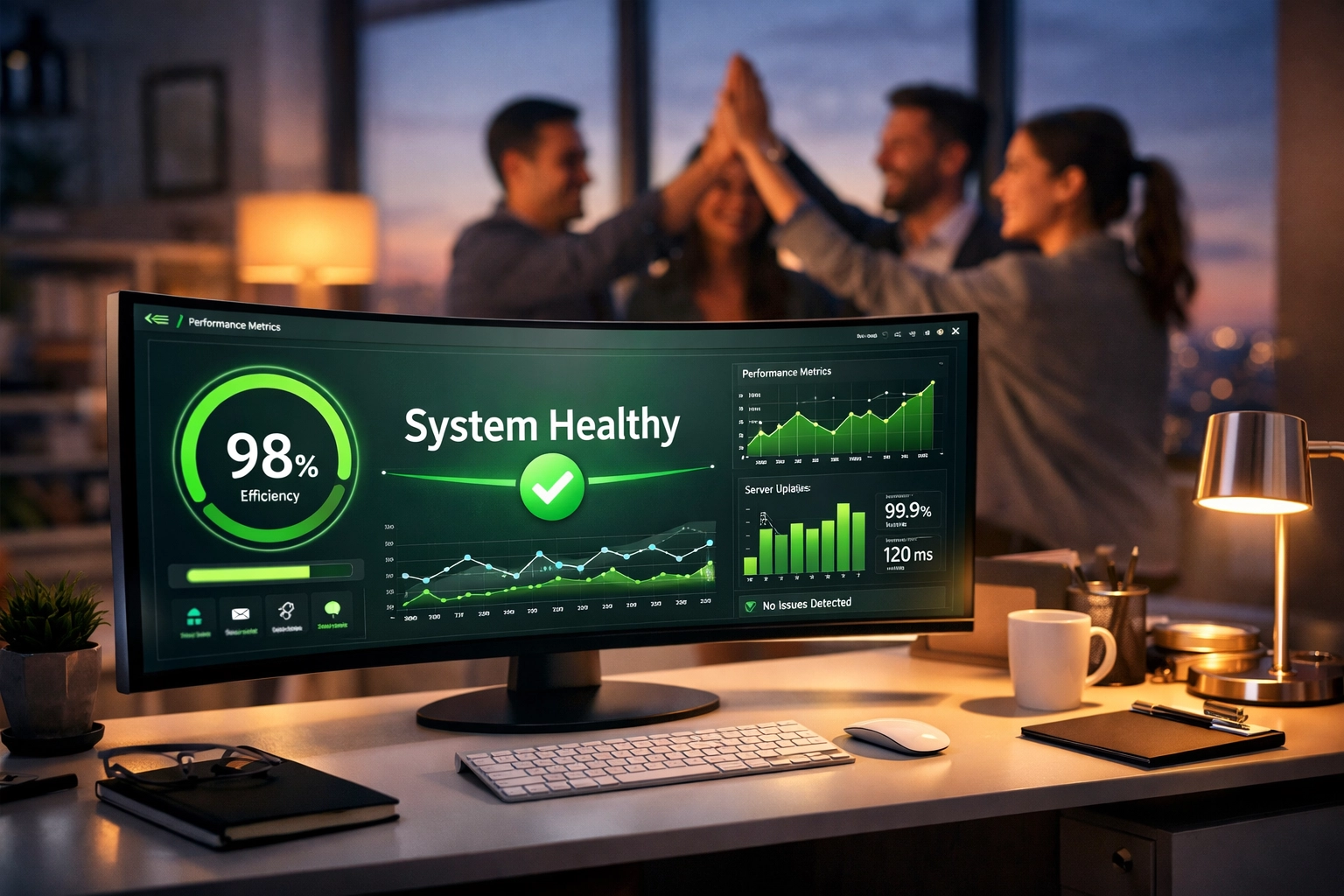 Successful ServiceNow implementation dashboard showing ROI and operational excellence for 2026.