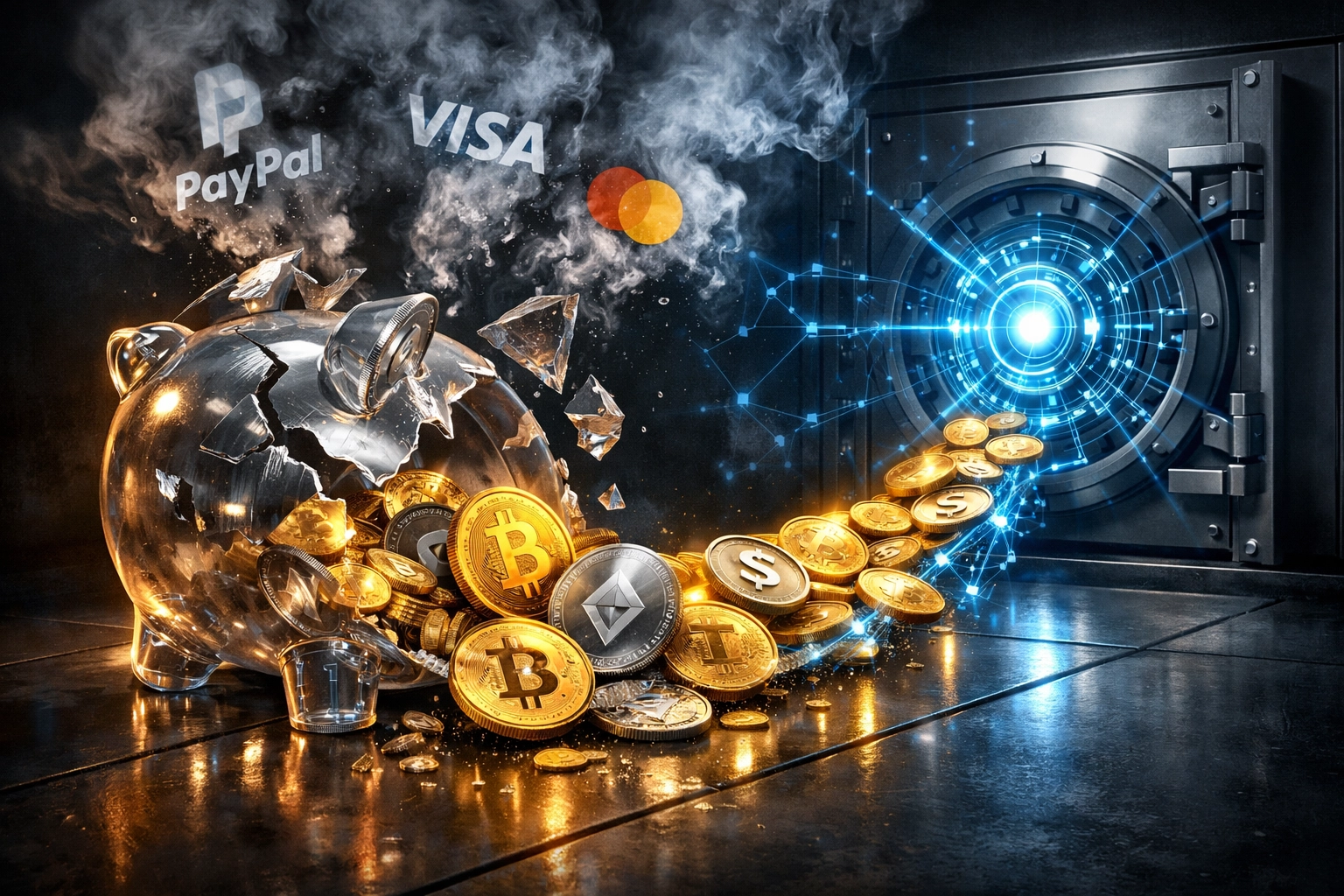 Hidden payment processor fees revealed as cryptocurrency flows into secure blockchain vault