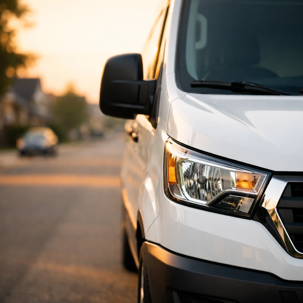 New field-service van symbolizing equipment deductions and tax savings for contractors in 2026.