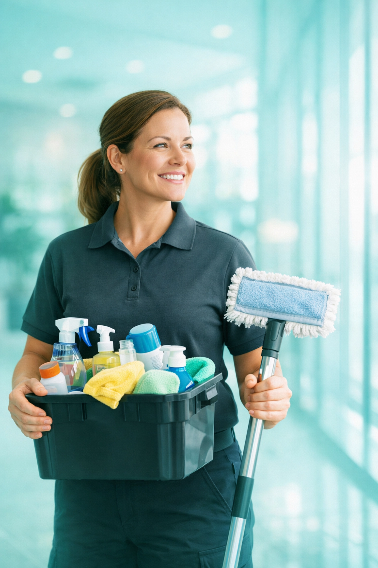 Professional background-checked staff from Clean Freak, LLC ready for commercial cleaning in Cedar Falls.