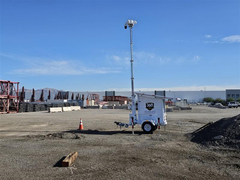 360 View LLC Standard Mobile Solar-Powered Surveillance Trailer